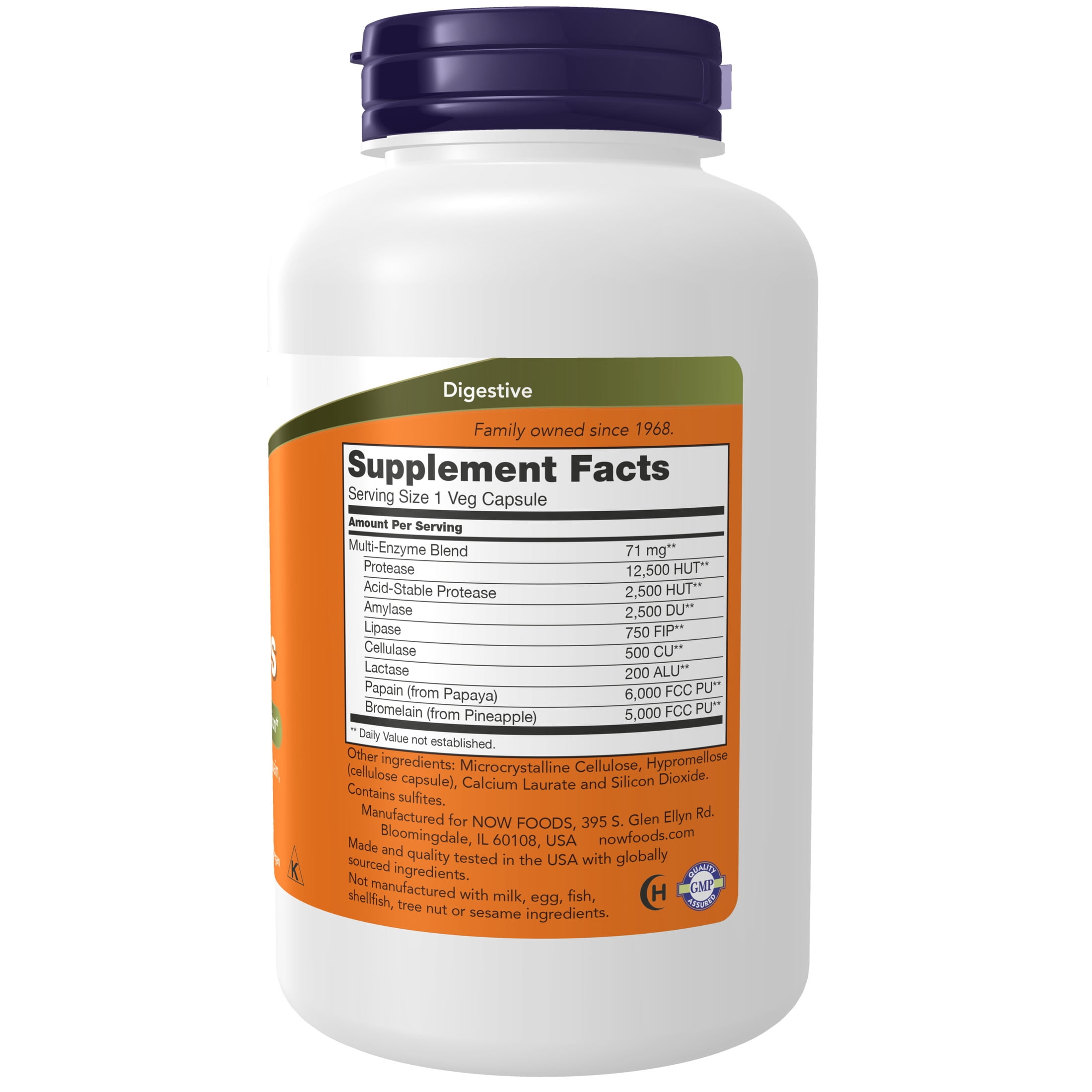 NOW Supplements, Plant Enzymes with Lactase, Protease, Papain and Bromelain, 240 Veg Capsules