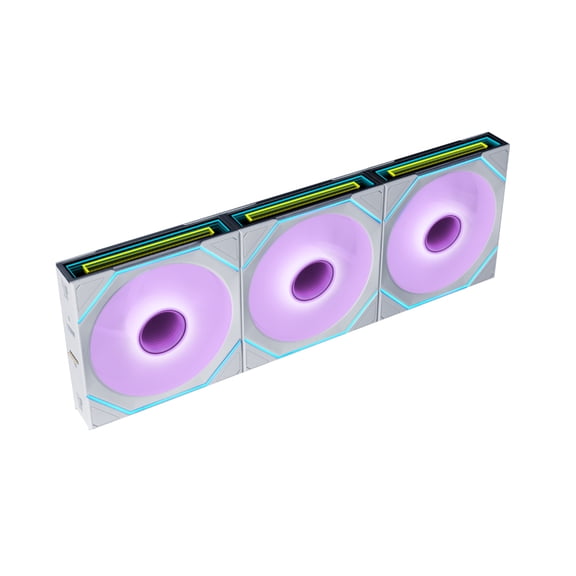Lian Li UNI FAN SL Infinity Flex 120mm Reverse Blade ARGB Fan, 3 Pack, Controller Included, White (12RSLIN1F3W)