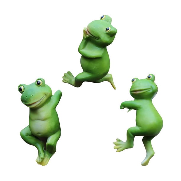 Estatua De Rana De Jardín, Estatua De Animal, Escultura De Rana Trepadora De Resina Para Decoración De Valla De Maceta matsuzay HA036452-00