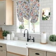 thumbnail image 5 of Vintage Spring Floral Tie Up Curtains for Windows, Adjustable Balloon Window Shades, Farmhouse Flowers Blue Vintage Kitchen Window Treatments Adjustable Roll Up Curtain for Basement/Nursery 52"x45", 5 of 8