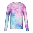thumbnail image 5 of Tops for Men Printed Long Sleeved Tie-dye Round Neck Casual Sweatshirts Top,Mens Blouse Multicolor11 XXL, 5 of 5