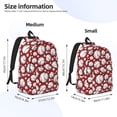 thumbnail image 3 of Hirioo Cute Baseball Canvas Backpack, Durable Travel Backpack with Multiple Compartments,Large Capacity, Backpack for School, Hiking, Work, 3 of 7