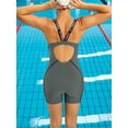 thumbnail image 4 of Sociala Women's Swimming Costume Boyleg Racerback Athletic Training Bathing Suit, 4 of 4