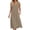 A Khaki, variant on Summer Dresses for Women V Neck Ruffle Sleeveless Casual Shift Dress Blue L