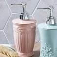 thumbnail image 2 of Round Dispenser Bottle Bathroom Shampoo Body Soap Bottle Large-capacity Smooth Liquid Soap Dispenser Bottle Empty Pink, 2 of 8