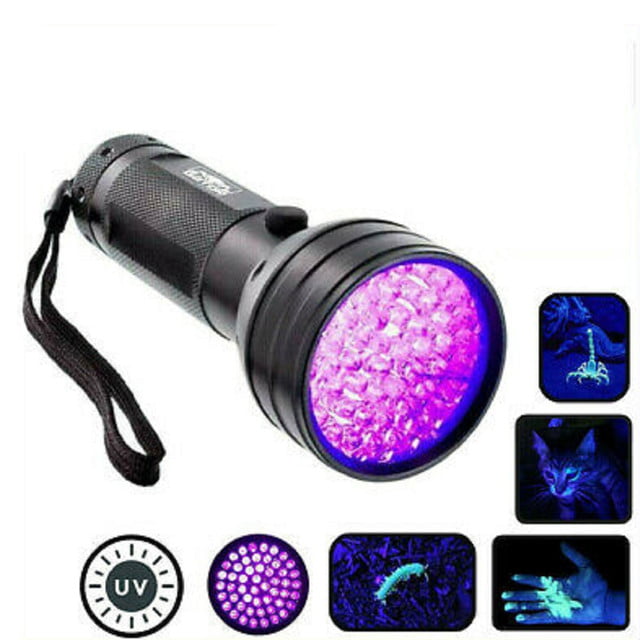 UV Flashlight  Black Light Inspection Lamp Torch 5W 12 LED Ultra Violet Zoomable 