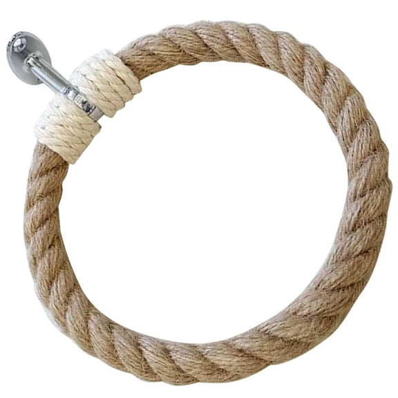 STOBOK Rustic Wall Mounted Towel Holder Hand Towel Rack for Bathroom Kitchen Bedroom Decor Rope Design