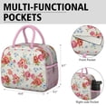 thumbnail image 6 of Lunch Bag Lunch Box for Women Reusable Insulated Lunch Cooler Bags,Large Capacity for Work Travel Picnic,Water-Resistant Pioneer Colorful Floral Lunch Tote Bag Gifts for Woman Mom Pink, 6 of 6