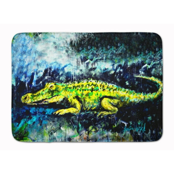 Carolines Treasures MW1233RUG Sneaky Alligator Machine Washable Memory Foam Mat 19 X 27" multicolor