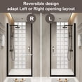 thumbnail image 4 of 34 in. W x 72 in. H Pivot Shower Door with 1/4 "(6 mm) Tempered Glass, Matte Black, 4 of 11
