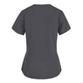 thumbnail image 6 of Kctiaxy Thanksgiving Scrub Tops Women Summer Casual Short Sleeve V-Neck Scrub Tops Women Fashionable Print Graphic Nurse Scrubs with Pockets, 6 of 7