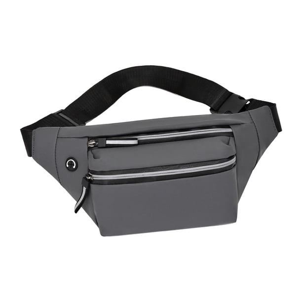 Riñonera Riñonera con cinturón ajustable Casual para mujeres Hombres Bolso de pecho Bolso Gris Sharpla Paquete de cintura
