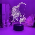 thumbnail image 1 of Luz nocturna, tiranosaurios, dinosaurios, LED 3D que cambia de color, 1 of 1