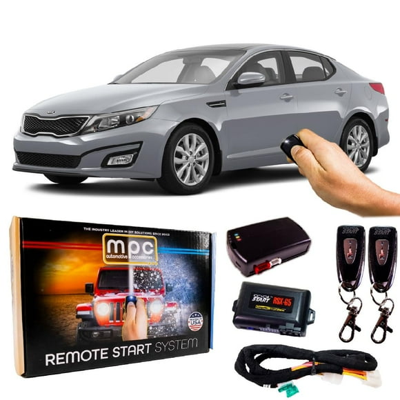 MPC Complete 1-Button - 1,500 ft Extended Range - Remote Start Kit with T-Harness for 2014-2015 Kia Optima - Key-to-Start - Gas - Semi Plug-n-Play - Firmware Preloaded