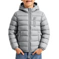 thumbnail image 5 of Xingjin Boys Winter Coat, Kids Winter Jacket with Hood, Boys Puffer Jacket with Full Zip and Multi Pockets, Lightweight Warm Outerwear for Cold Weather, 5 of 8