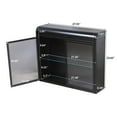 thumbnail image 4 of Resenkos 2-Door Wall-Mounted Metal Storage Cabinet - Tempered Glass Doors & Shelves for Bathroom, Kitchen, Living Room, Office, Black, 4 of 15