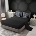 thumbnail image 5 of Erosebridal Chic Butterfly Bedding Comforter Set, Bohemian Aztec Mandala King Bedding Sets, Black Gray Blue, Black Reversible 7pcs, 5 of 6