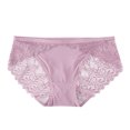 thumbnail image 5 of Gibobby Braguita cintura alta Las muestran las nalgas usan calzoncillos huecos encaje cintura sin costuras seda hielo a la （Rosa，Talla única), 5 of 5