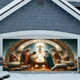 thumbnail image 3 of Large Outdoor Holiday Welcome Sign Jolly Snowman Banner for Garage Door Background for Merry Xmas Greetings and Festive, 3 of 5