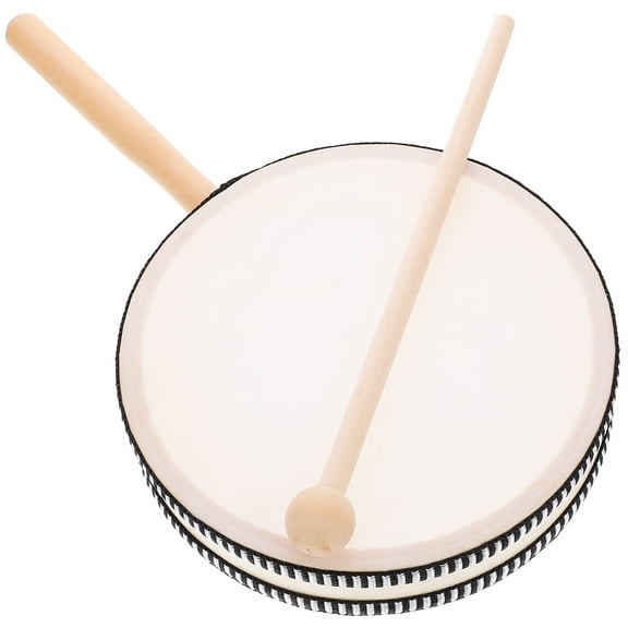 DINHEAROM Wood Hand Drum White 1 Parties and Festivals