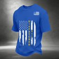 thumbnail image 2 of Dispatcher 911 Never Forget Men's T-Shirt - First Responder Tribute Pullover with Vintage Style Graphic and Soft Knit for Daily Casual Wear Royal Blue M, 2 of 3