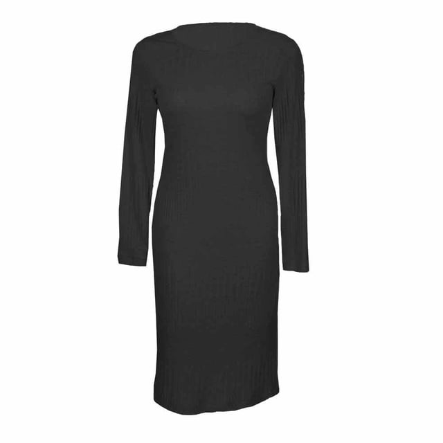 Vestido George Talla M Escote Redondo Negro
