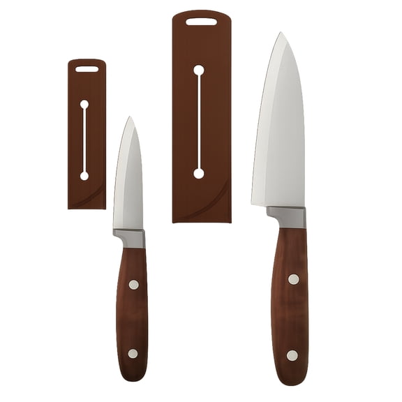 EverCook 4-Piece Kitchen Knife Set, 6" Chef and 3.5" Stainless Steel Paring Knives