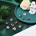 thumbnail image 5 of 1box 40pcs 4 style Electroplated Glass Pendants Silver Bottom Faceted Heart & Snowflake Mixed color 14x12~14x8mm Hole: 1~1.5mm 10pcs/style, 5 of 8