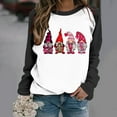 thumbnail image 1 of Qertyioot Sweat-shirt Valentine pour Femme, Imprimé Manches Longues Blouse Col Rond Tunique Décontractée, 1 of 3