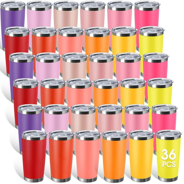 Paquete de 36 vasos Sieral de acero inoxidable con aislamiento de 600 ml