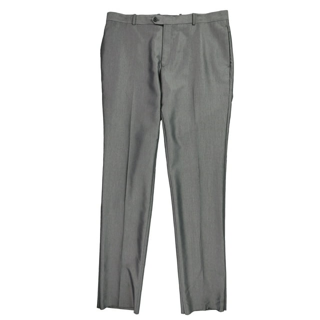 bar III Mens Slim Fit heather Dress Pants Slacks, Grey, 39W x UnfinishedL