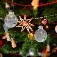 thumbnail image 2 of Masteelf 18 pcs Clear Fillable Balls Ornament 8cm Diy Plastic Christmas Ornaments Balls Hanging Flat Sphere Bulbs Pendant Xmas Baubles For Halloween Christmas Party Transparent, 2 of 8