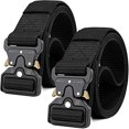 thumbnail image 1 of Cinturones tácticos para hombres, 2 piezas de 1.5 pulgadas de estilo militar Nylon Work Web Cinturón para hombre (a-1b), 1 of 2