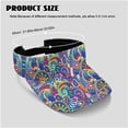 thumbnail image 7 of Garronmavis Paisley Boho Flower Women's Golf Shirt and Sun Visor Hat Set Moisture Wicking Breathable Short Sleeve Golf Shirts Adjustable UV Protection Sun Visor for Outdoor Sports Daily Wear, 7 of 7