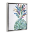 thumbnail image 4 of Stupell Industries Geometric Patterned Pineapple Food & Beverage Painting Gray Floater Framed Art Print Wall Art, 25 x 31, 4 of 10