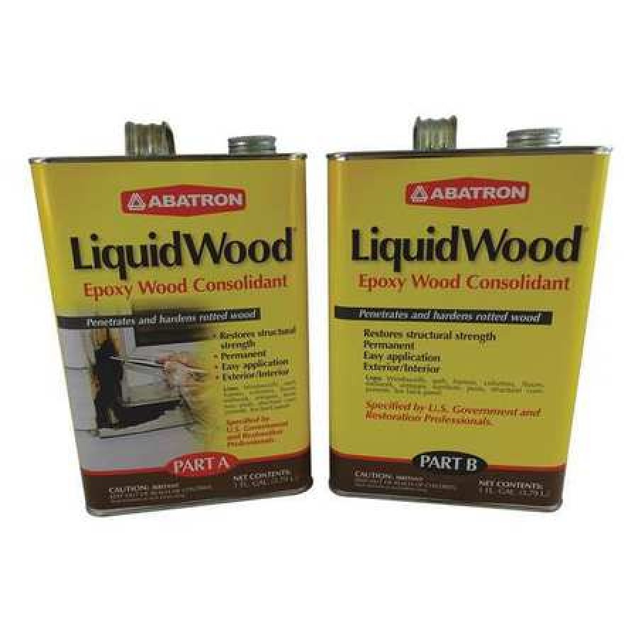 Abatron LW2GKR LiquidWood Epoxy Wood Hardener Compound, 2 Gallon Kit