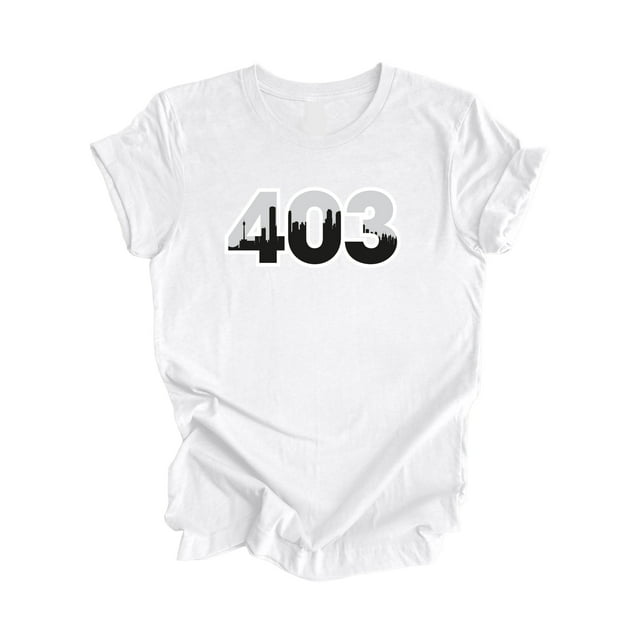 403 Calgary Alberta Canada Code Régional Skyline de la Ville Cadeau - T-Shirt Unisexe - Inspired X