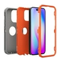 thumbnail image 3 of NIFFPD iPhone 14 Pro Case with Screen Protector （Anti Spy Privacy） + Camera Lens Protector, Heavy Duty Hard Shockproof Phone Case for iPhone 14 Pro 6.1" Gray+Orange, 3 of 3