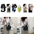 thumbnail image 2 of Fashionable Unisex Solid Color Crossbody Bag Versatile Usage PU Shoulder Bags Handbag Pink, 2 of 4