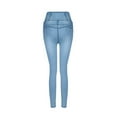 thumbnail image 6 of Viikei Pants for Women Plus Size Womens Pants Womens Jeans Clearance High-Waist Elastic Denim Small Feet Cropped Jeans, 6 of 9