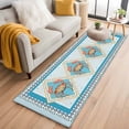thumbnail image 2 of Blue Crab Nautical Runner Rug 2x6 FT, Non Slip Hallway Carpet, Ocean Coastal Geometric Washable Soft Floor Carpet Non-Shedding Throw Runner Carpet Long Rug for Entryway Kitchen Bedside Sliding Door, 2 of 9