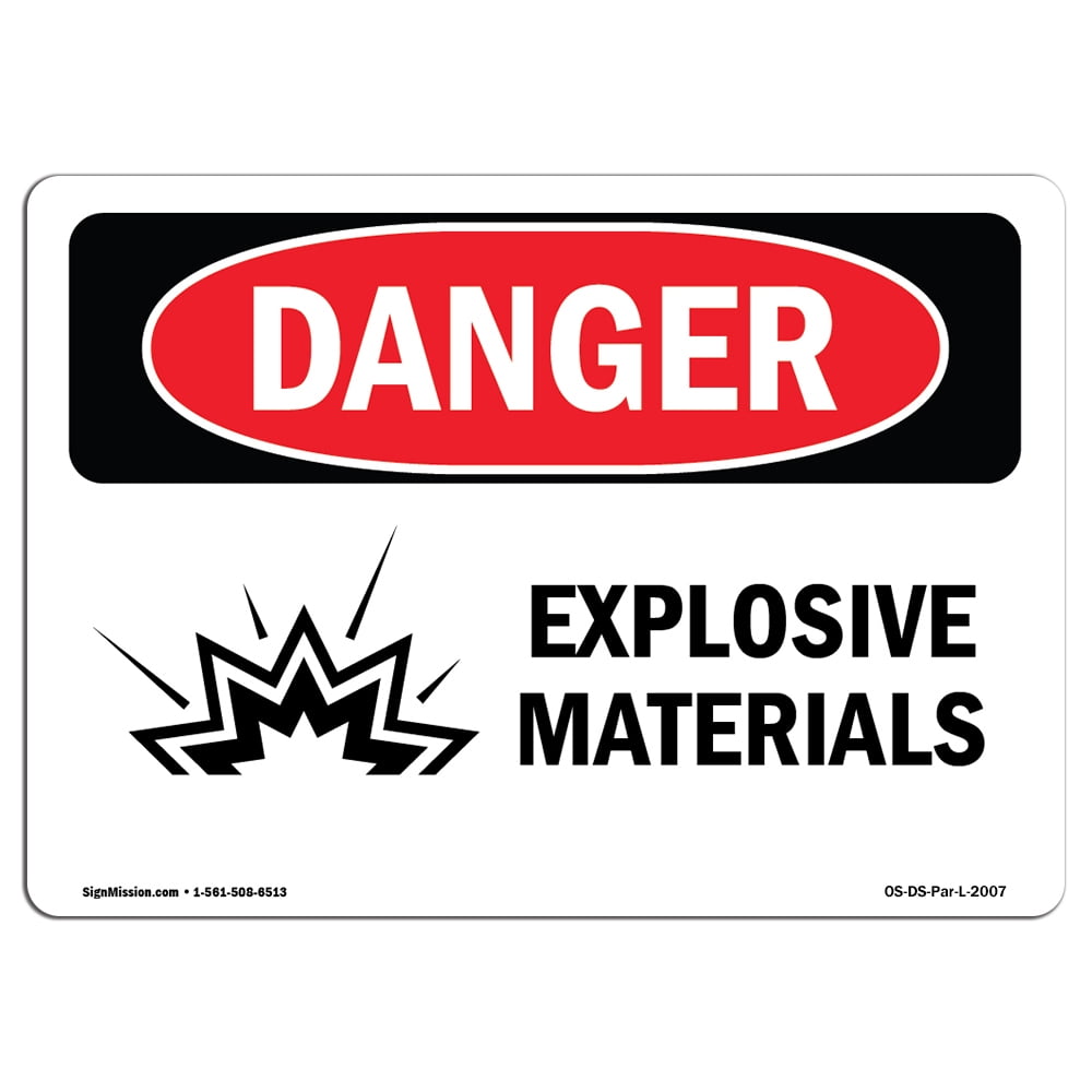 Construction Site Explosive Material Bilingual Rigid Plastic Sign Warehouse & Shop Area Made in The USA Protect Your Business OSHA Waring Sign Construction Site Explosive Material Bilingual Rigid Plastic Sign Warehouse & Shop Area Made in The USA Protect Your Business OSHA Waring Sign