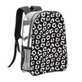 thumbnail image 3 of Gaeub Black Leopard Print Clear Backpack ,Clear Transparent Backpack, PVC Bag with Side Pockets,for Concert, Beach, Work, Travel & Sporting, 3 of 7
