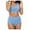 C922/Light Blue, variant on XIYON Bikini Sets For Women Ladies High Waist Petal Bikini Set Solid Color Two Piece Swimsuit Bathing Suit 2026