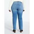 thumbnail image 3 of Terra & Sky Women's Plus High Rise Embellished Straight Leg Jegging, 29" Inseam, Sizes 0X-5X, 3 of 5