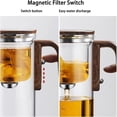 thumbnail image 3 of Gianixi Glass Teapot, Magnetic Wooden Handle Cold Brew Hot Tea Maker, Infuser 520ML 720ML Teapot, 3 of 7