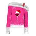 thumbnail image 3 of BVOFAR Christmas Shirts for Women Off the Shoulder Ugly Sweatshirts Trendy Faux Fur Trim Pullover Cute Graphic Long Sleeve Holiday Tops Xmas Vacation Shirt, 3 of 3