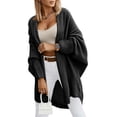 thumbnail image 2 of Open Front Batwing Sleeve Long Cardigan Loose Sweaters, 2 of 5