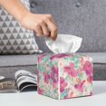 thumbnail image 6 of Kdxio Purple Watercolor Flowers Print Tissue Box Cover,Square Decorative PU Leather Facial Paper Case Organizer Holder Dispenser for Bathroom,Night Stands,Desk,Car 5.2''X5.2''X5.2'', 6 of 8