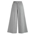 thumbnail image 5 of Wide Leg Pants Woman Elastic High Waist Loose Casual Lightweight Striped Flowy Palazzo Pants with Pockets, 5 of 6